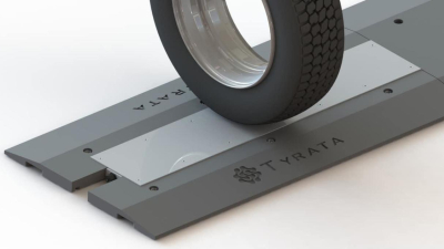 Tyrata illustration of drive-over sensor and tire