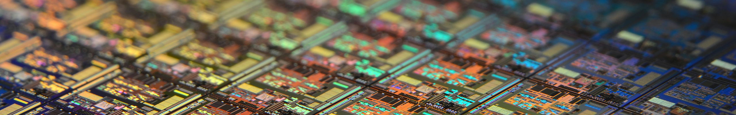 macro of a silicon wafer