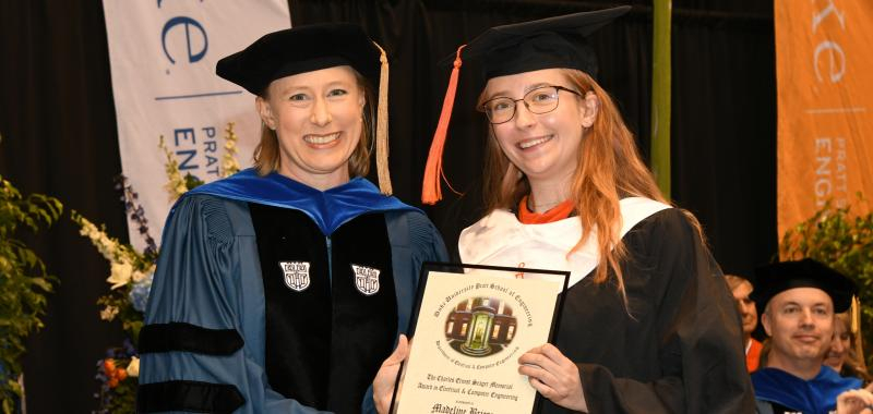 2019 Bachelor of Science in Engineering (BSE) Diploma Ceremony; Lisa Huettel, Madeline Briere E'19 