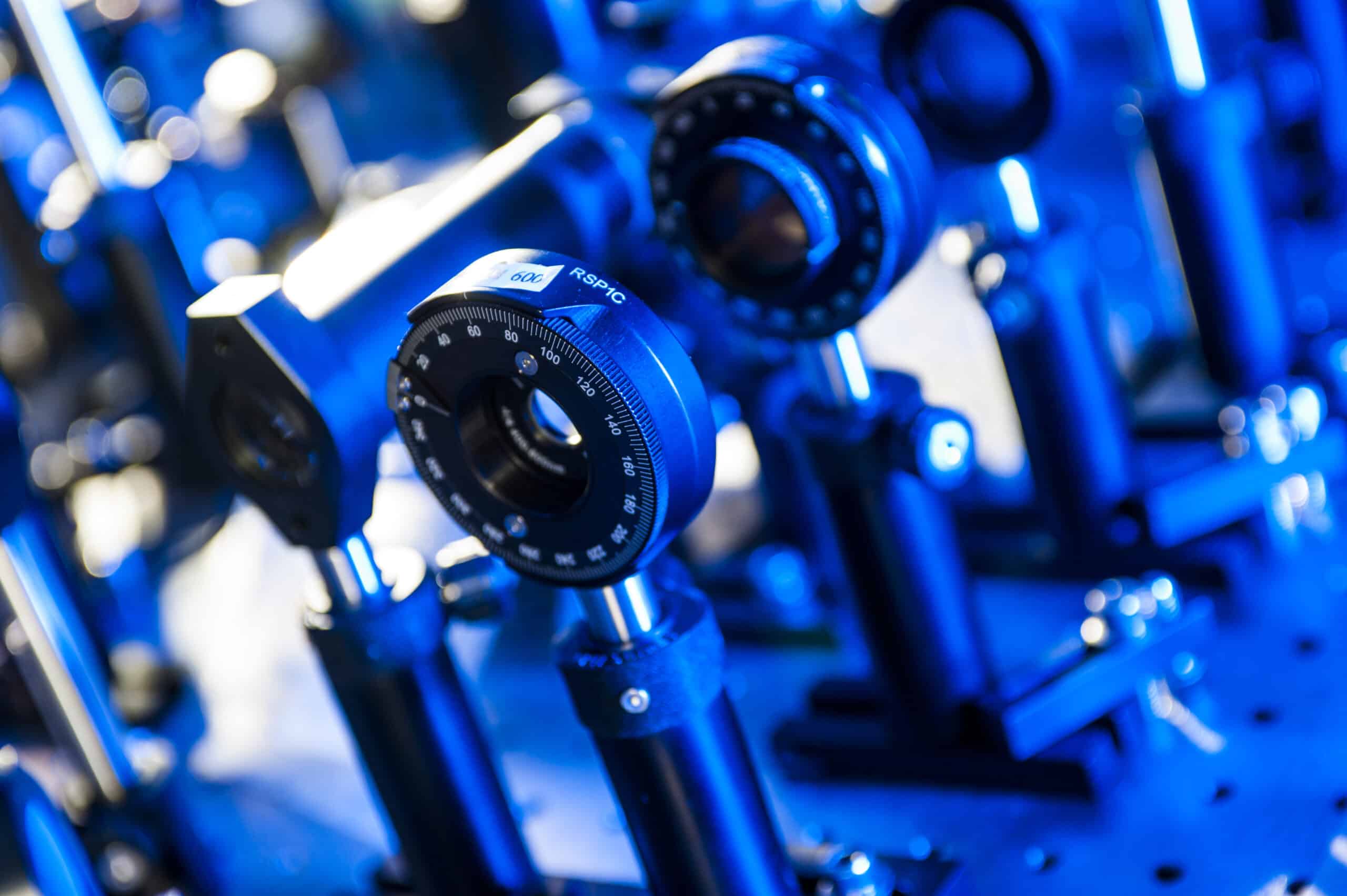 photonics equipment in a Duke lab