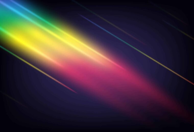 color gradient like light through a prism